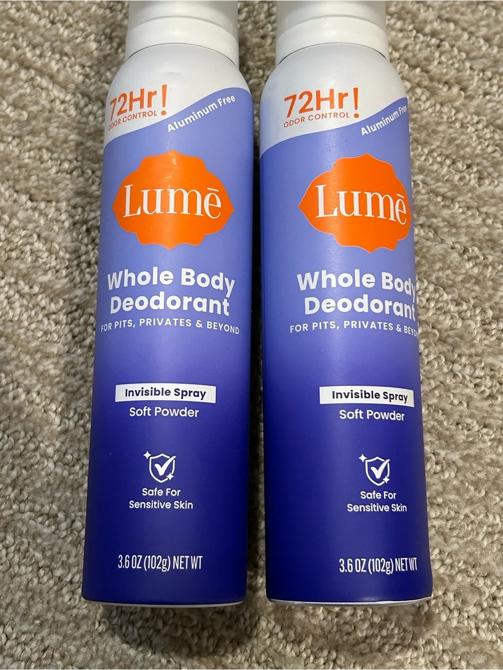 Lot of 4 aluminum free deodorant sprays